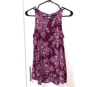 Flower print blouse.